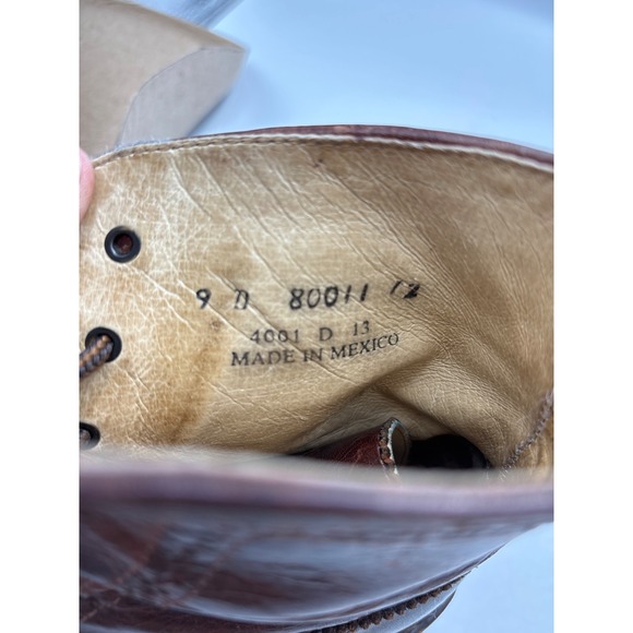 Vintage Frye John Addison Men's Brown Leather Boots Size 9D - Picture 11 of 11